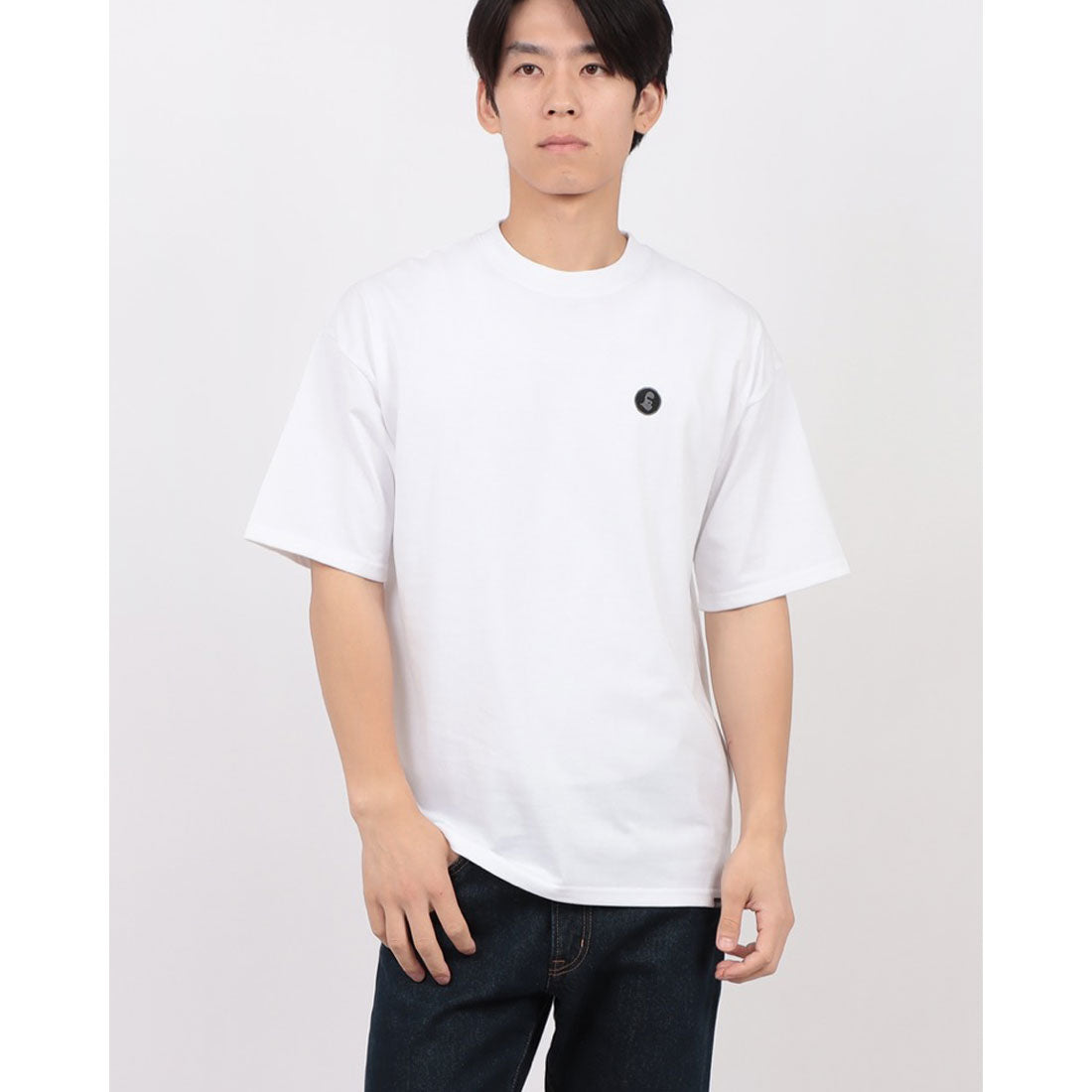 ジーンズメイト JEANS MATE SAVIER サークルロゴ プリントTシャツ （ホワイト） ホワイト