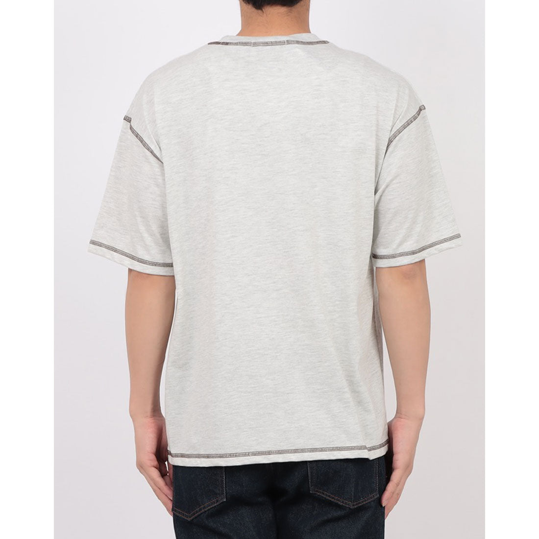 ジーンズメイト JEANS MATE OUTDOOR EXCHANGE x  ZERO STAIN 配色 3本針 カラーステッチ Tシャツ 汗染み 目立ちにくい ゼロステイン アウトドアエクスチェンジ （ホワイト） ホワイト