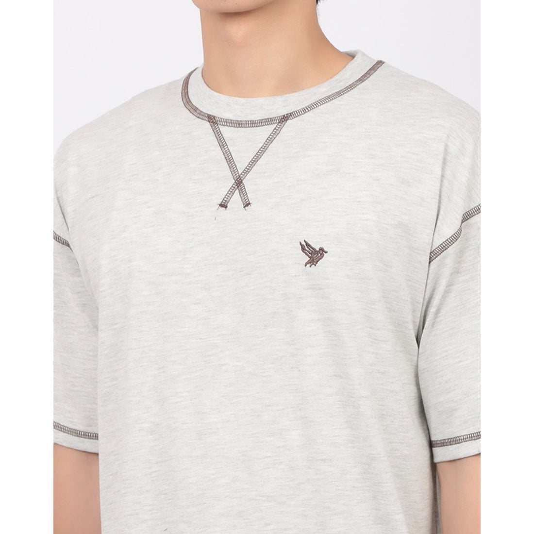 ジーンズメイト JEANS MATE OUTDOOR EXCHANGE x  ZERO STAIN 配色 3本針 カラーステッチ Tシャツ 汗染み 目立ちにくい ゼロステイン アウトドアエクスチェンジ （ホワイト） ホワイト