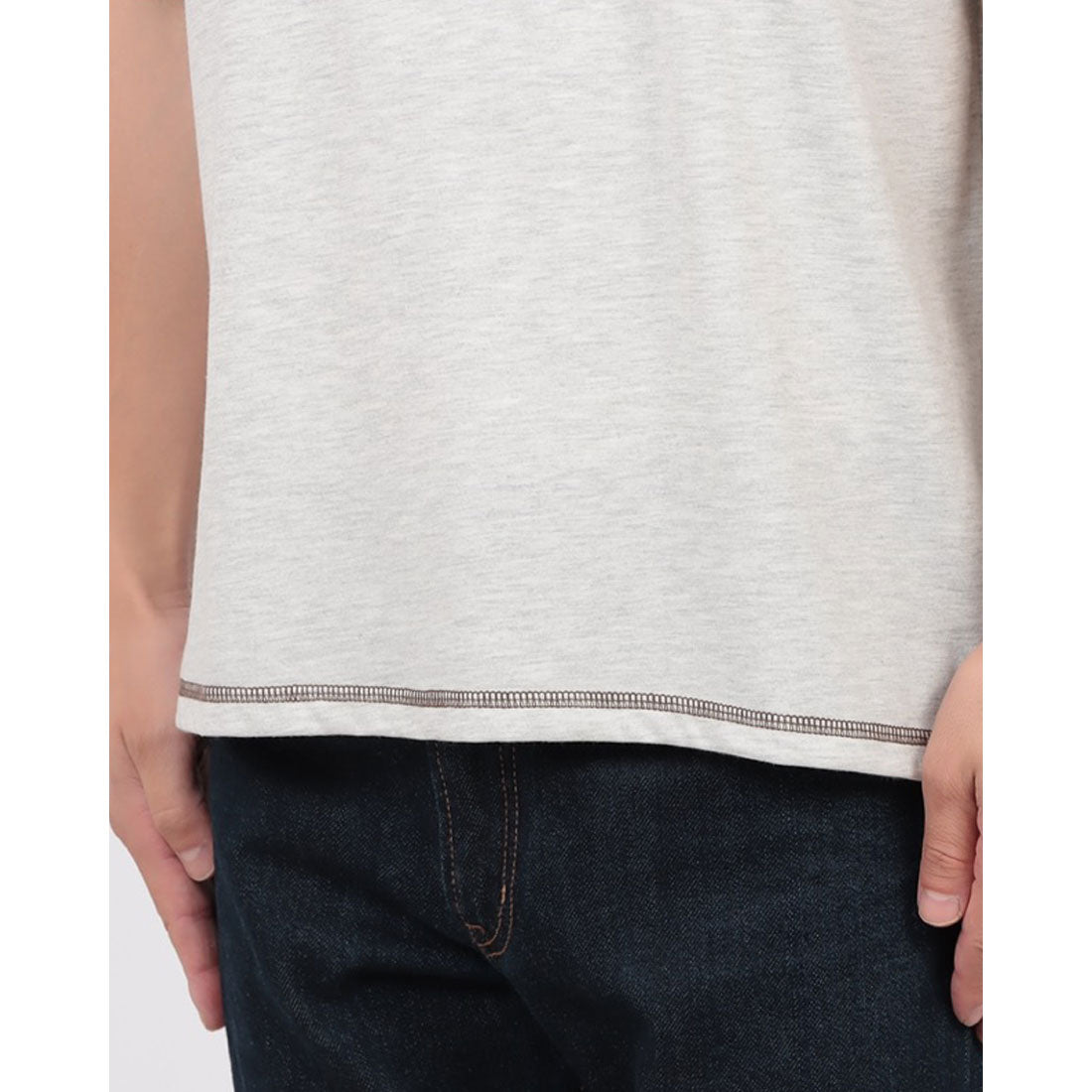 ジーンズメイト JEANS MATE OUTDOOR EXCHANGE x  ZERO STAIN 配色 3本針 カラーステッチ Tシャツ 汗染み 目立ちにくい ゼロステイン アウトドアエクスチェンジ （ホワイト） ホワイト