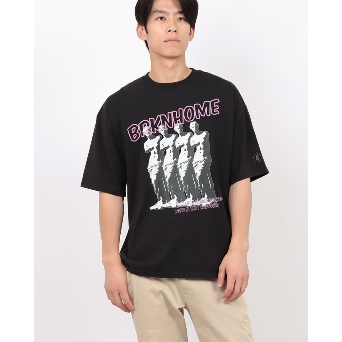 ジーンズメイト JEANS MATE BRKNHOME アートプリント Tシャツ1 （ホワイト） ホワイト