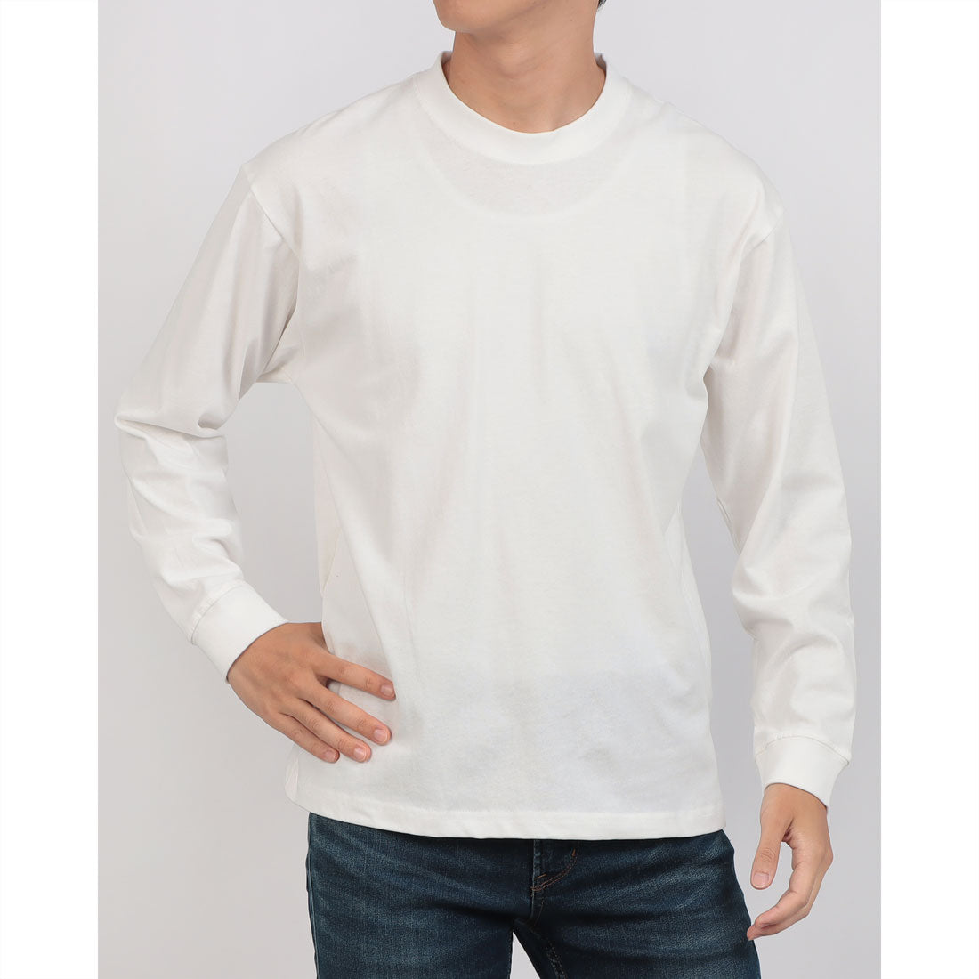 ジーンズメイト JEANS MATE バックプリント ロングTシャツ RAGGED MOUNTAIN （ホワイト） ホワイト