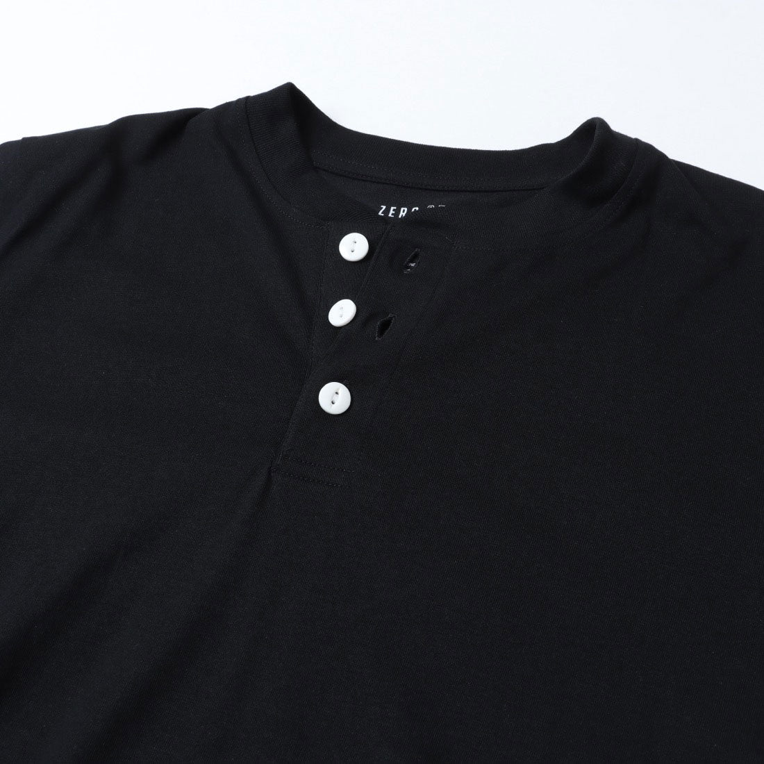ジーンズメイト JEANS MATE 汗染み 防止 ヘンリーネック ロンT ZERO STAIN ゼロステイン （ホワイト） ホワイト