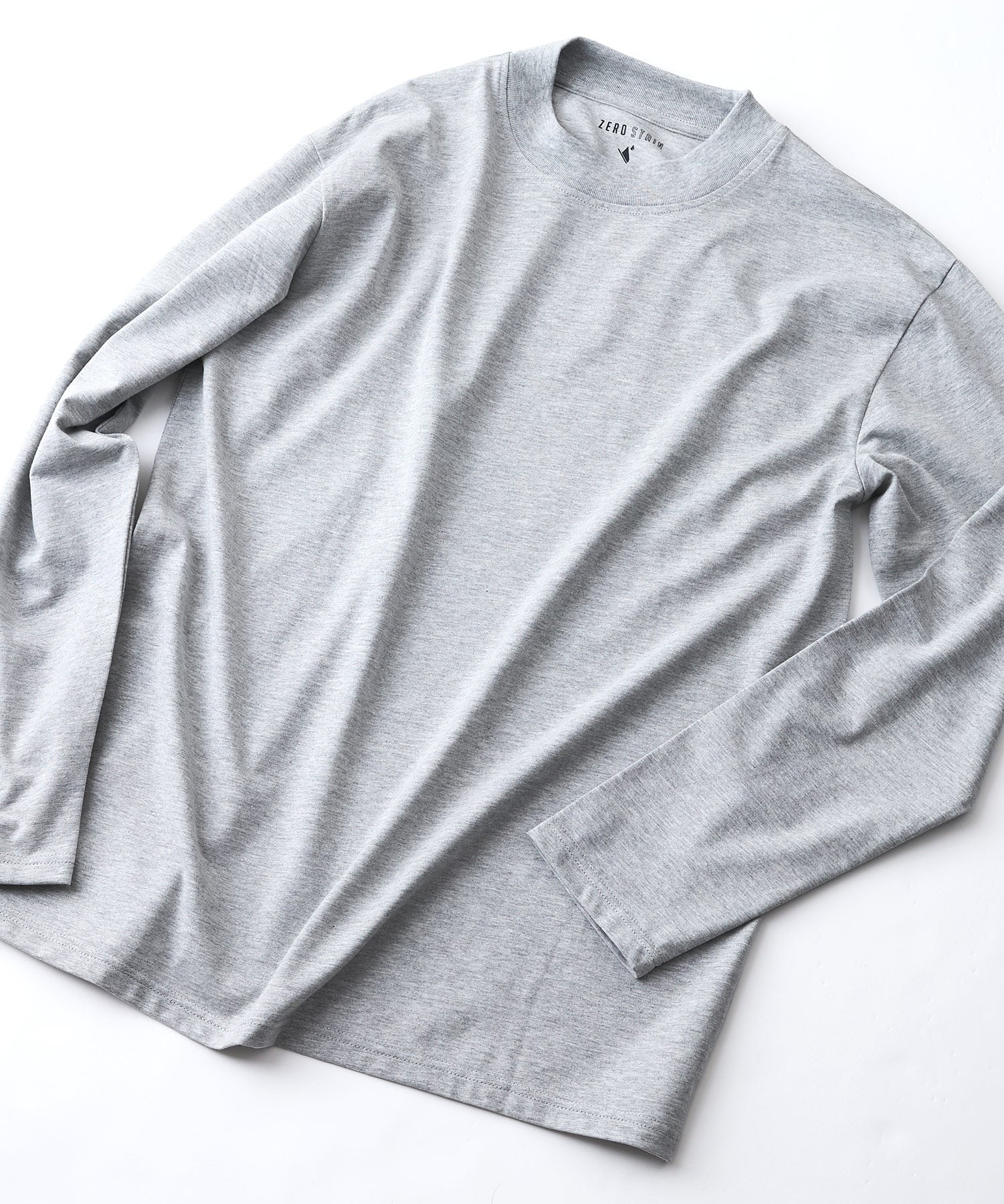 ジーンズメイト JEANS MATE 汗染み 防止 モックネック ロンT ZERO STAIN ゼロステイン （モクグレー） モクグレー