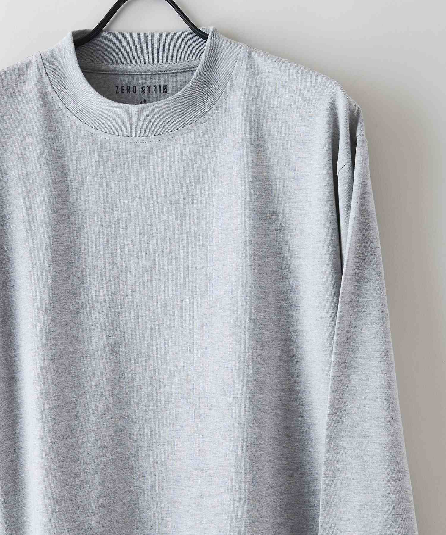 ジーンズメイト JEANS MATE 汗染み 防止 モックネック ロンT ZERO STAIN ゼロステイン （モクグレー） モクグレー