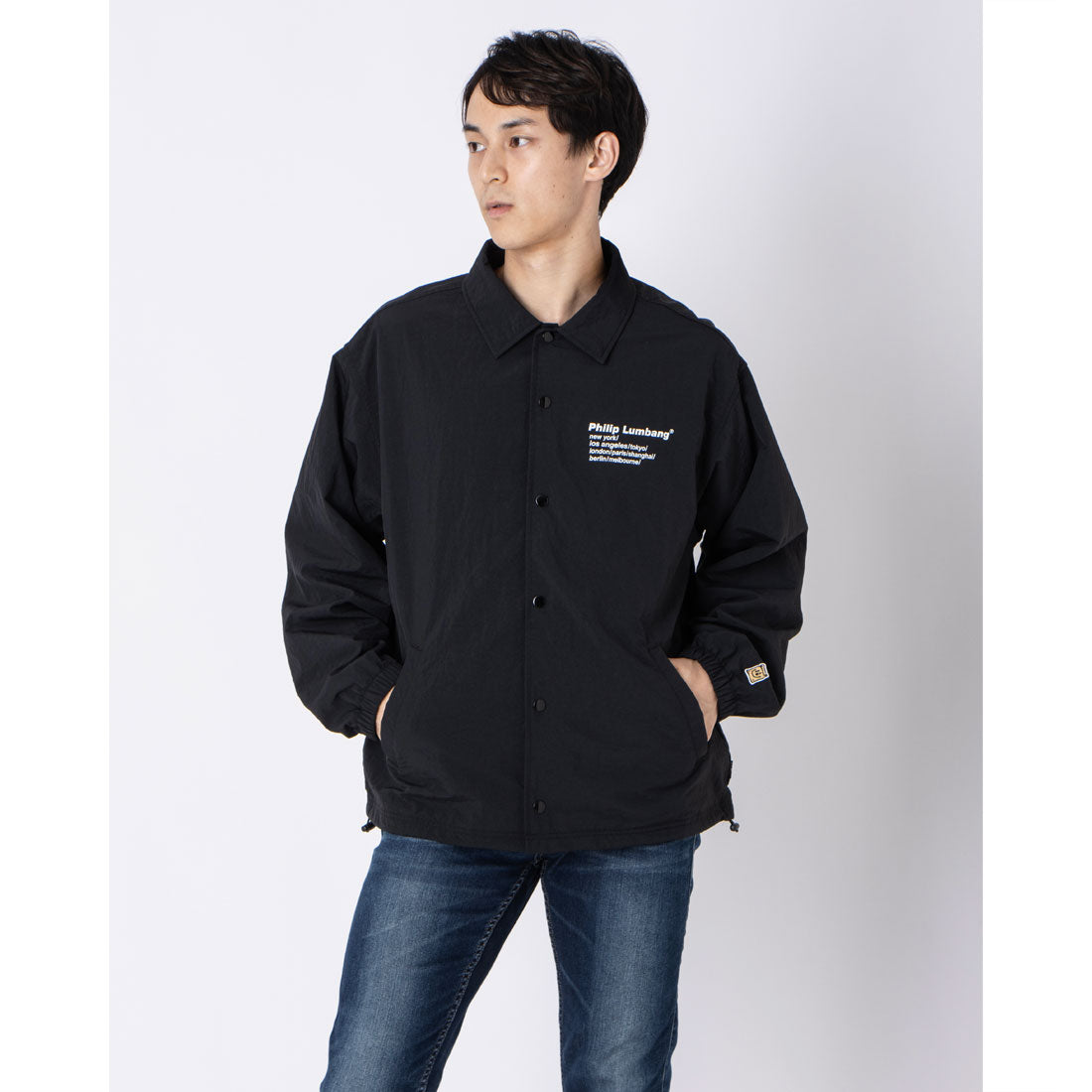 ジーンズメイト JEANS MATE ナイロン コーチジャケット Philip Lumbang （ブラックA） ブラックA