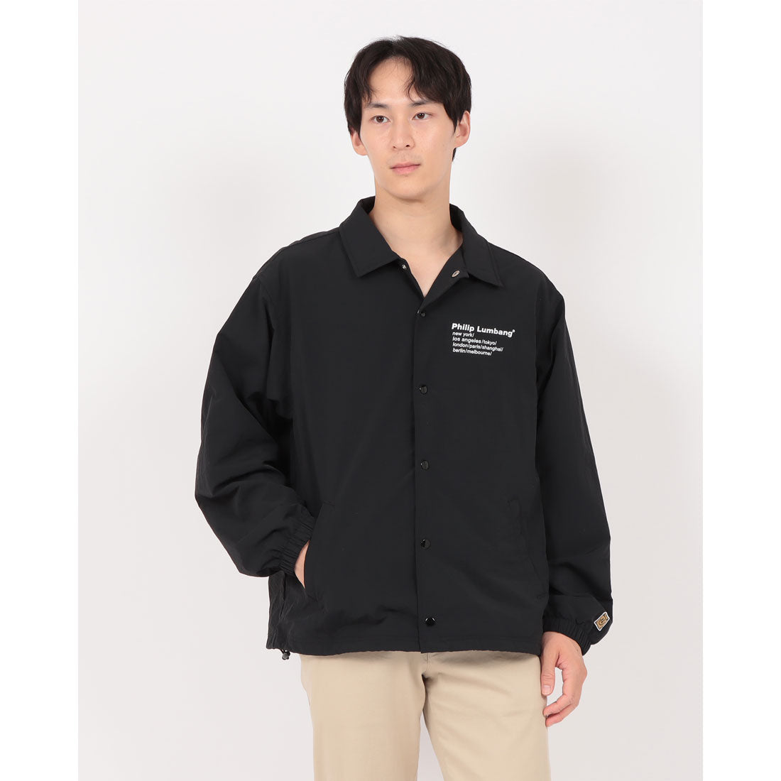 ジーンズメイト JEANS MATE ナイロン コーチジャケット Philip Lumbang （ブラックB） ブラックB