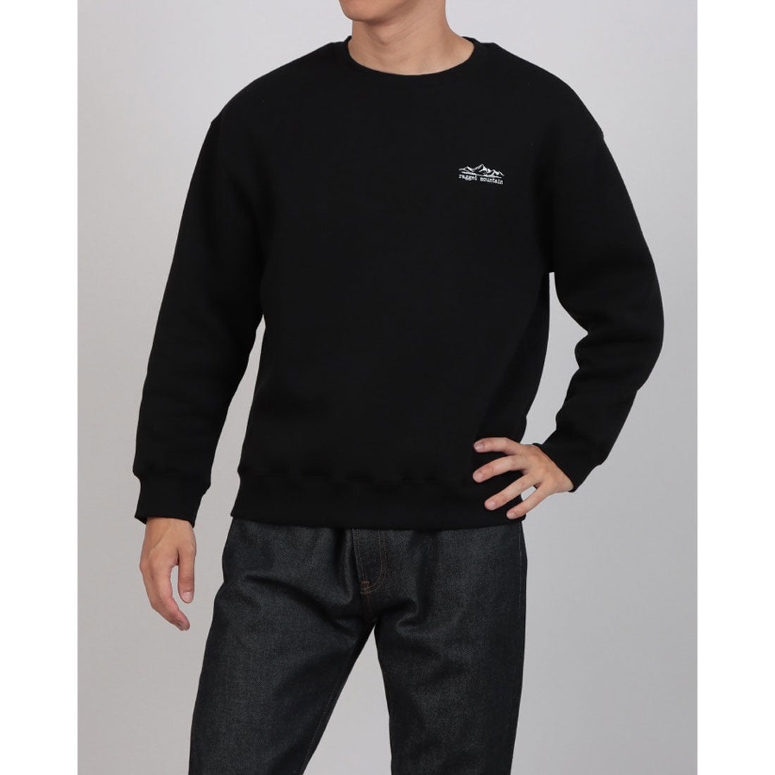 ジーンズメイト JEANS MATE PELHAM 裏ボア トレーナー RAGGED MOUNTAIN （ブラック） ブラック