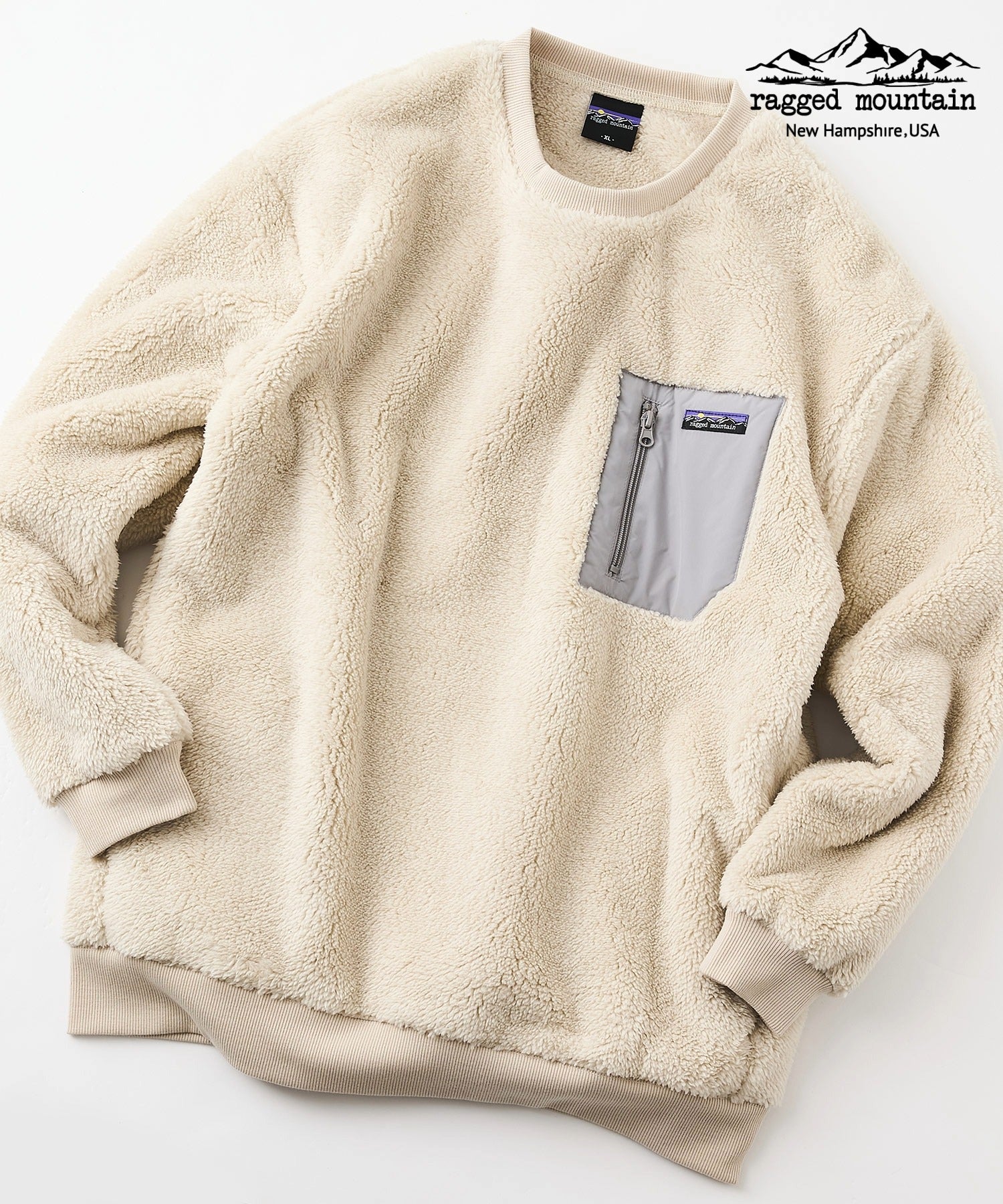 ジーンズメイト JEANS MATE DERRY ボア クルーネック RAGGED MOUNTAIN （アイボリー） アイボリー