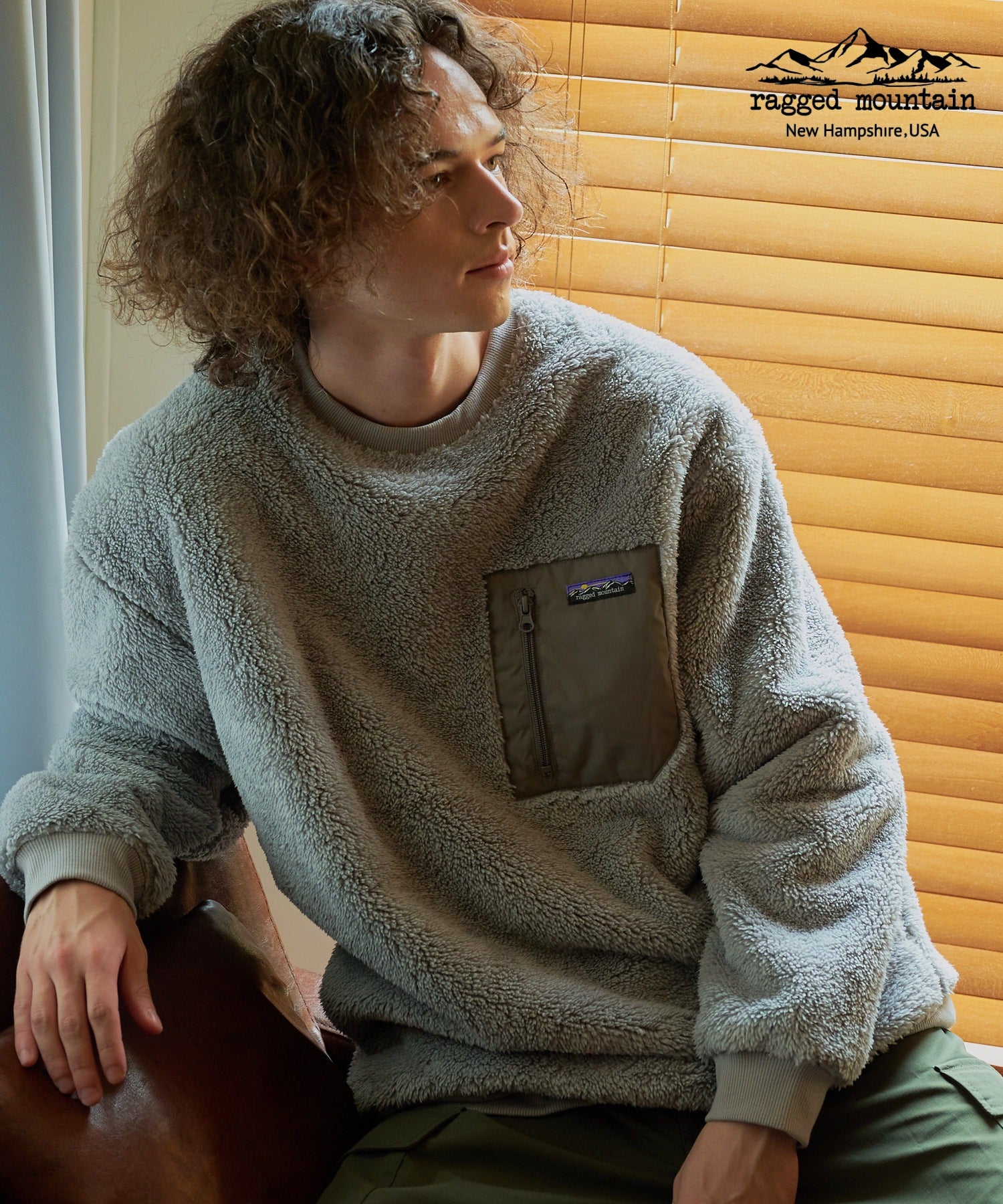 ジーンズメイト JEANS MATE DERRY ボア クルーネック RAGGED MOUNTAIN （グレー） グレー