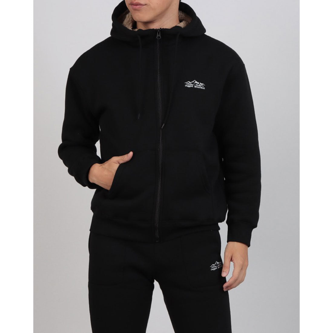 ジーンズメイト JEANS MATE PELHAM 裏ボア ZIP パーカー RAGGED MOUNTAIN （ブラック） ブラック