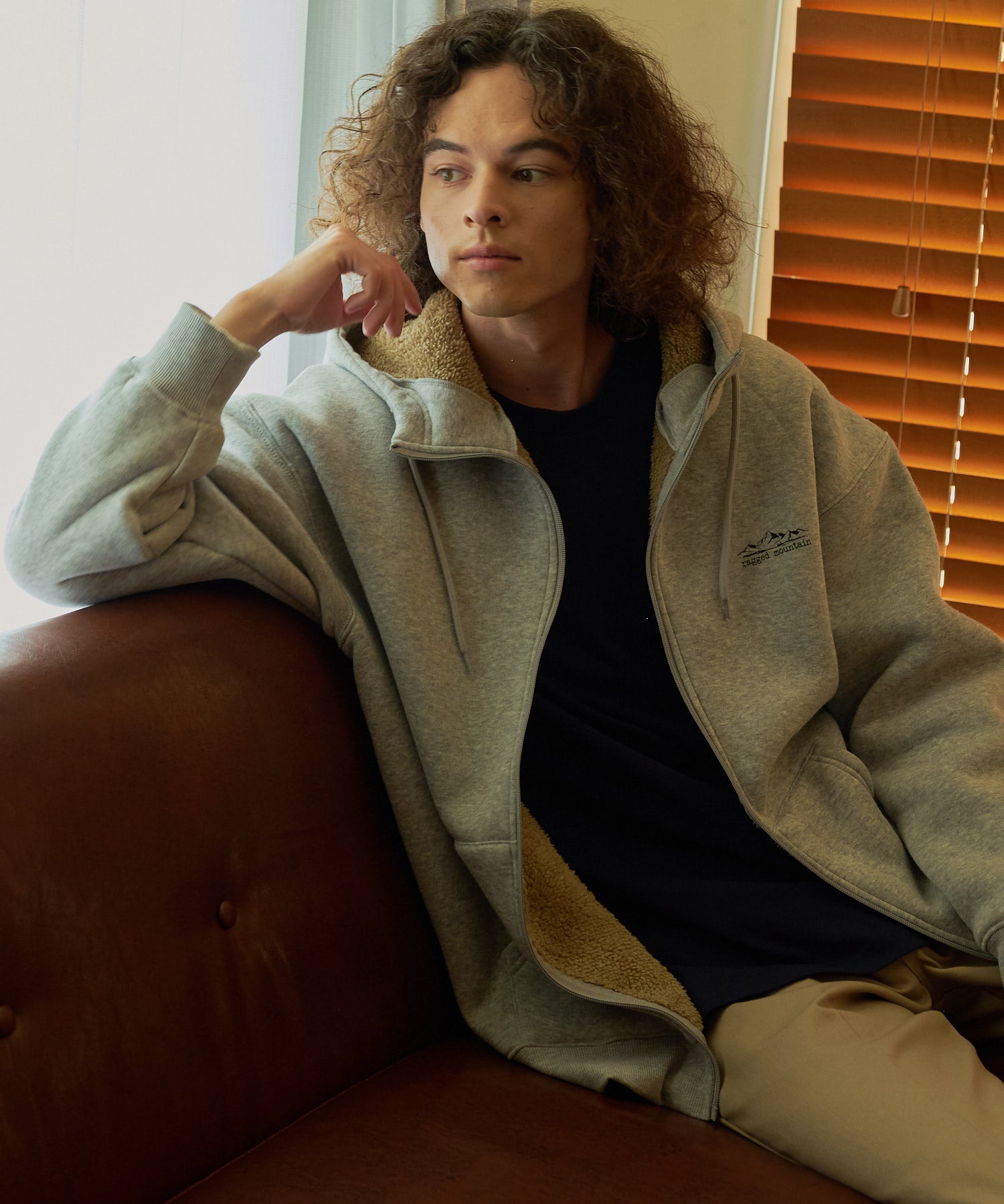 ジーンズメイト JEANS MATE PELHAM 裏ボア ZIP パーカー RAGGED MOUNTAIN （モクグレー） モクグレー
