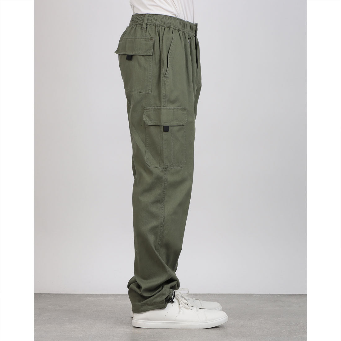ジーンズメイト JEANS MATE BLUE STAINDARD コットンチノ カーゴパンツ （カーキ） カーキ