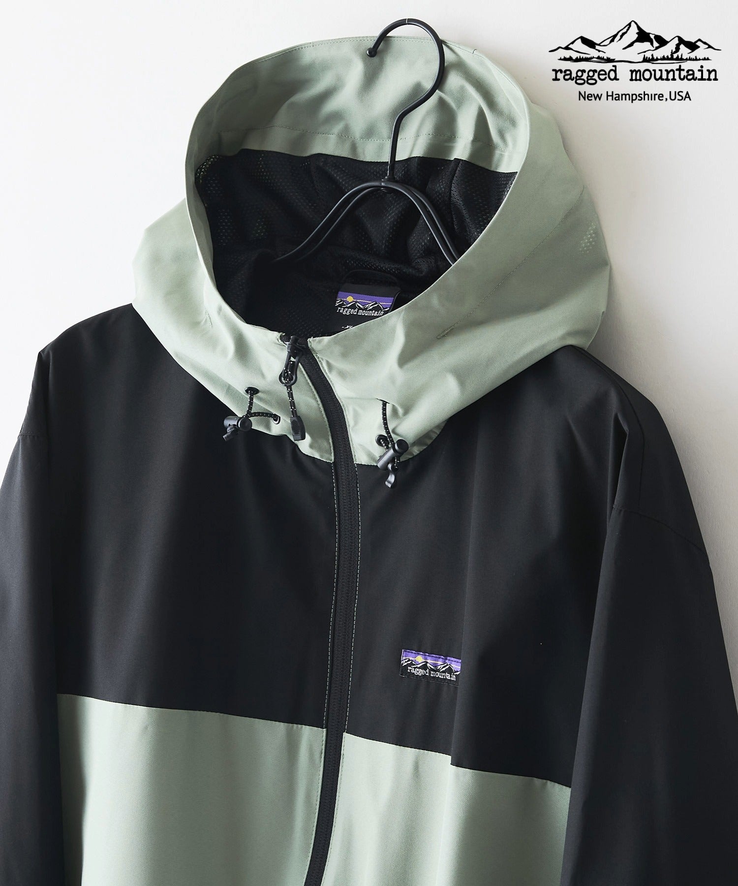 ジーンズメイト JEANS MATE 【RAGGED MOUNTAIN】全天候型 オールウェザー マウンテンパーカー ウインドブレーカー 撥水 防風 （Lグリーン） Lグリーン
