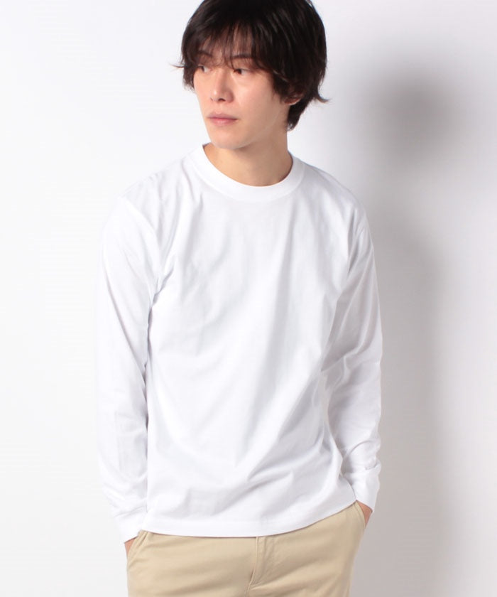 ジーンズメイト JEANS MATE 【HANES】BEEFY ビーフィー H5186ー2 コットン100% ロング スリーブ Tシャツ 2P 2枚組 長袖 ヘビーウェイト タフで型崩れしにくい （ホワイト） ホワイト