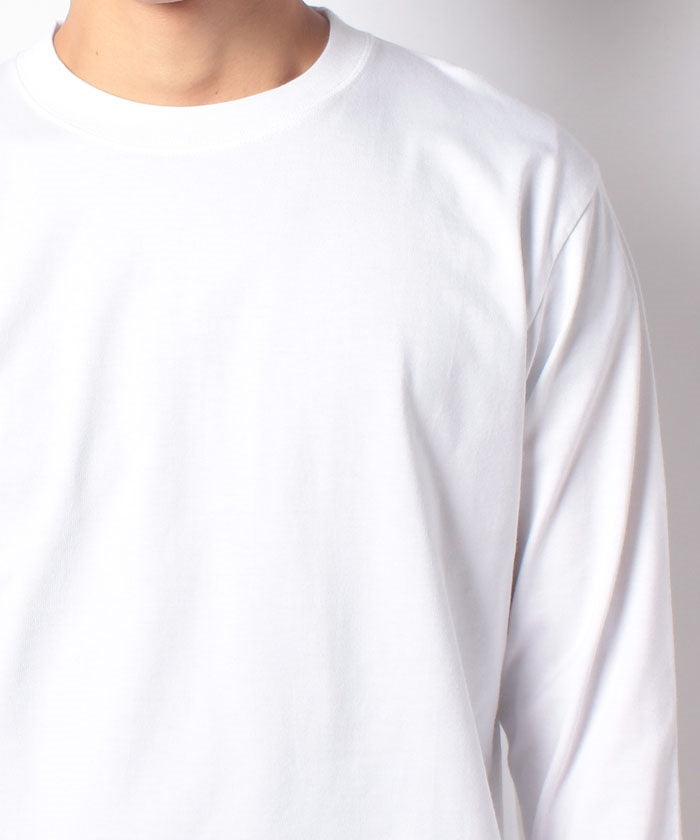 ジーンズメイト JEANS MATE 【HANES】BEEFY ビーフィー H5186ー2 コットン100% ロング スリーブ Tシャツ 2P 2枚組 長袖 ヘビーウェイト タフで型崩れしにくい （ホワイト） ホワイト