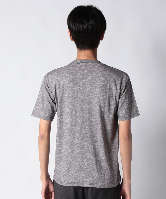 ジーンズメイト JEANS MATE 【ZEROSTAIN】着るだけで 汗染み対策 スラブ生地 胸ポケット付き クルーネックT 定番の 丸首 （アイボリー） アイボリー