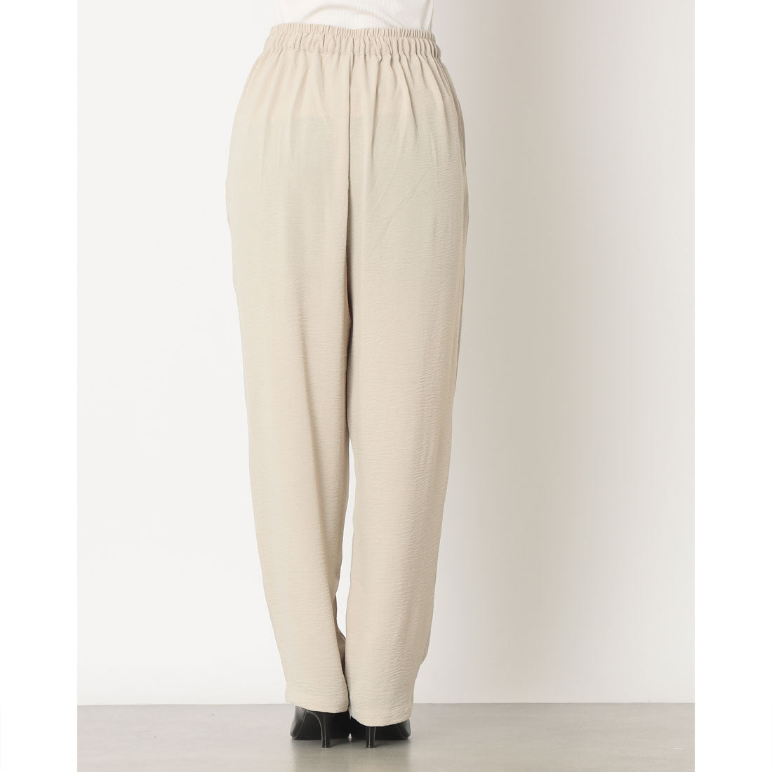 ジーンズメイト JEANS MATE とろみ WAVE テーパードパンツ レディース C-FORT POINT  リラックス 体型カバー （ベージュ） ベージュ