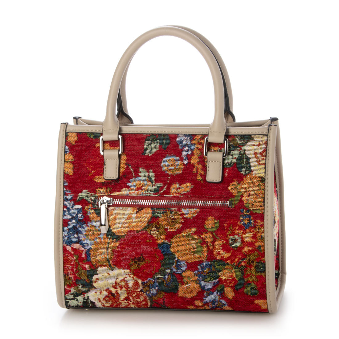 jouetie Gobelin Flower Double Open Square Handbag