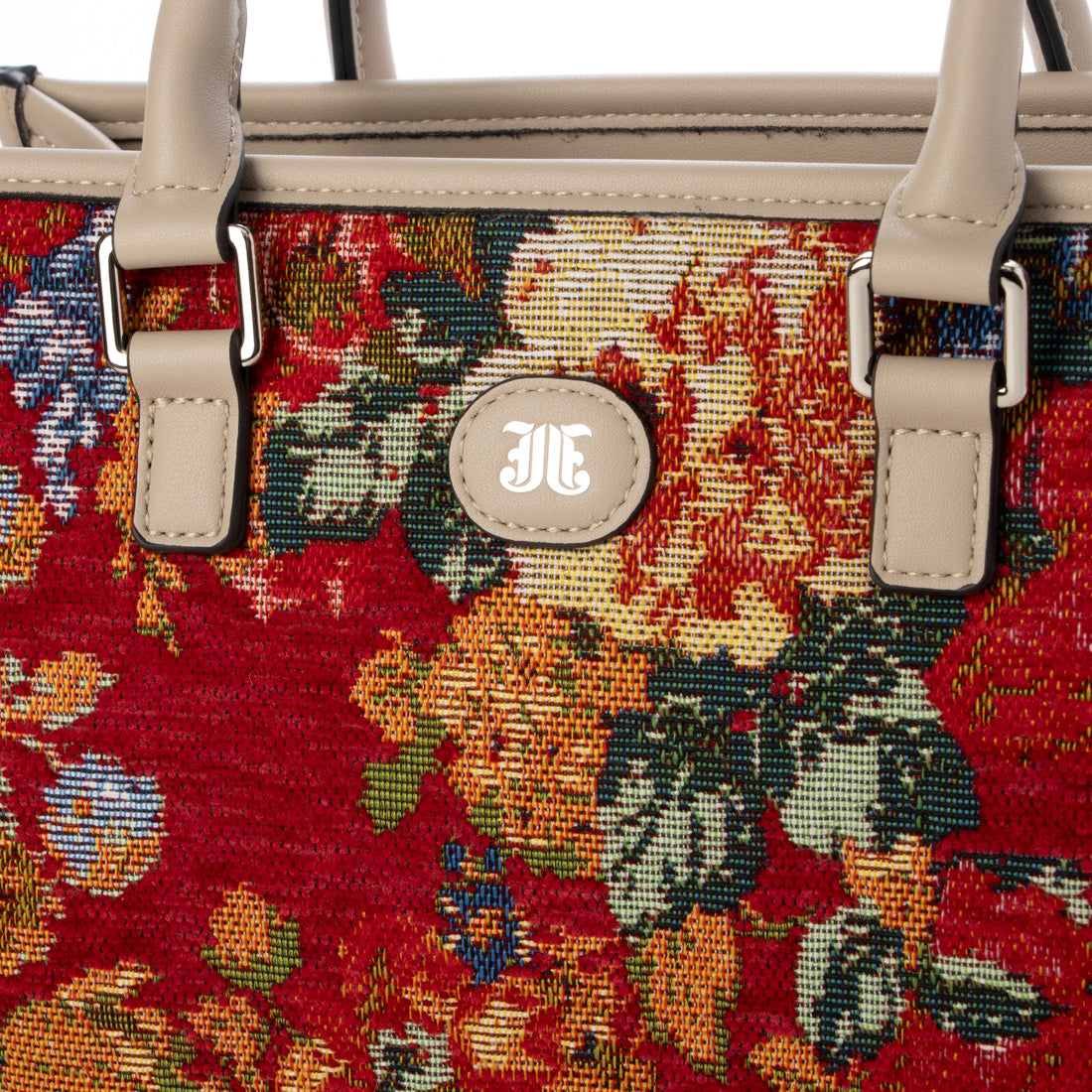 jouetie Gobelin Flower Double Open Square Handbag