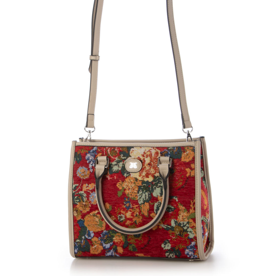 jouetie Gobelin Flower Double Open Square Handbag