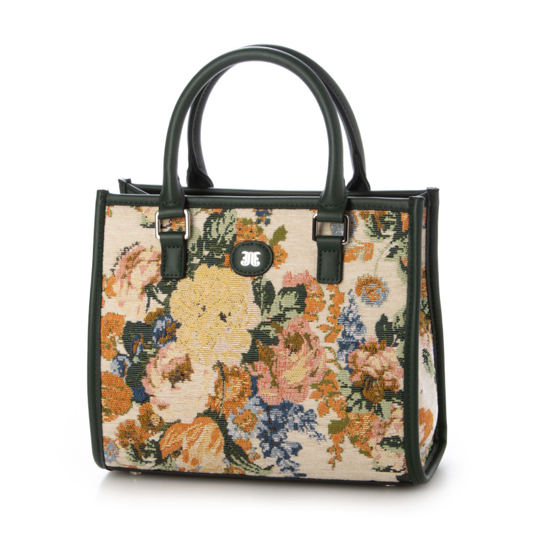 jouetie Gobelin Flower Double Open Square Handbag