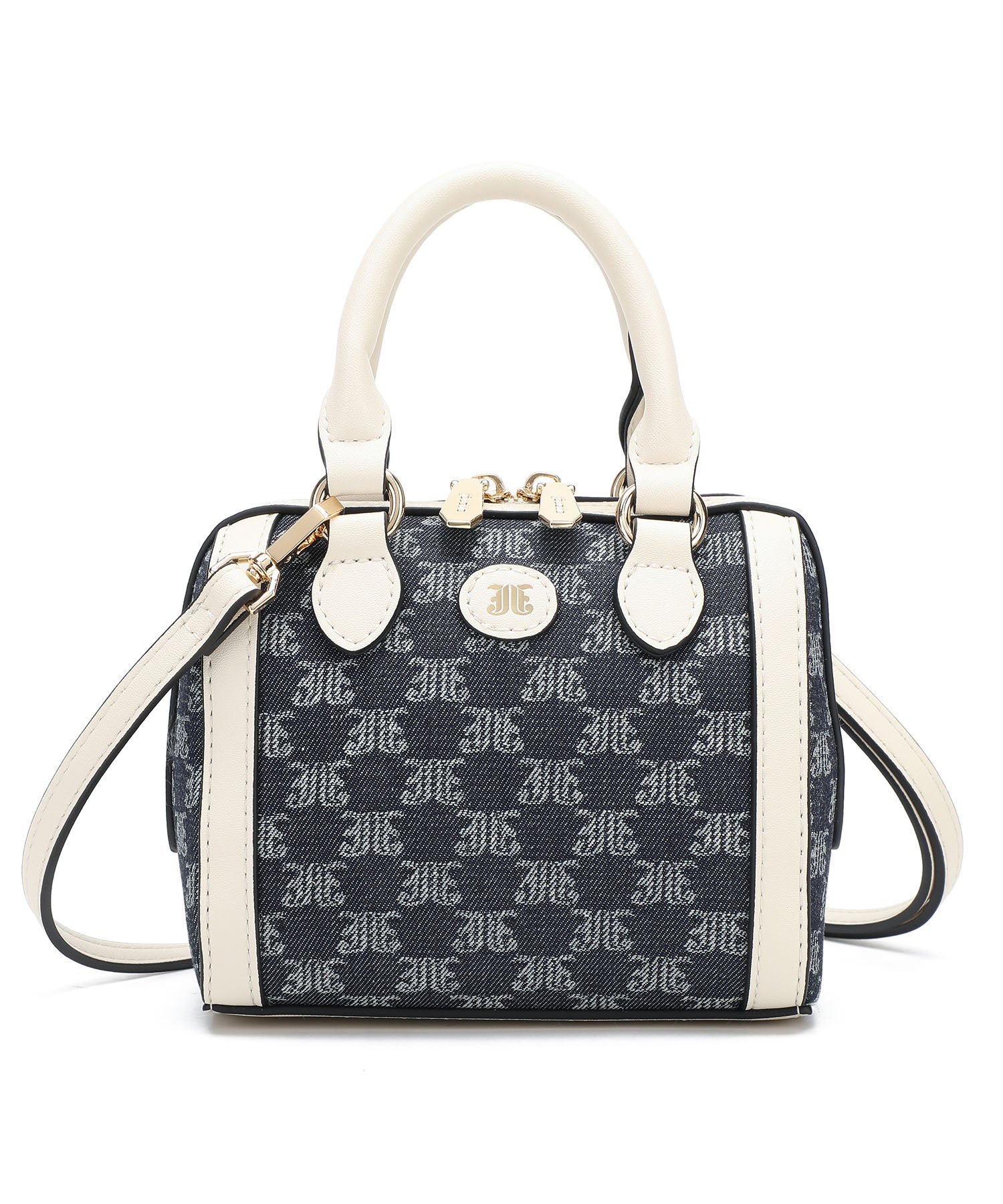 Jouetie JJ Monogram Jacquard Micro Mini Boston Bag Shoulder Bag
