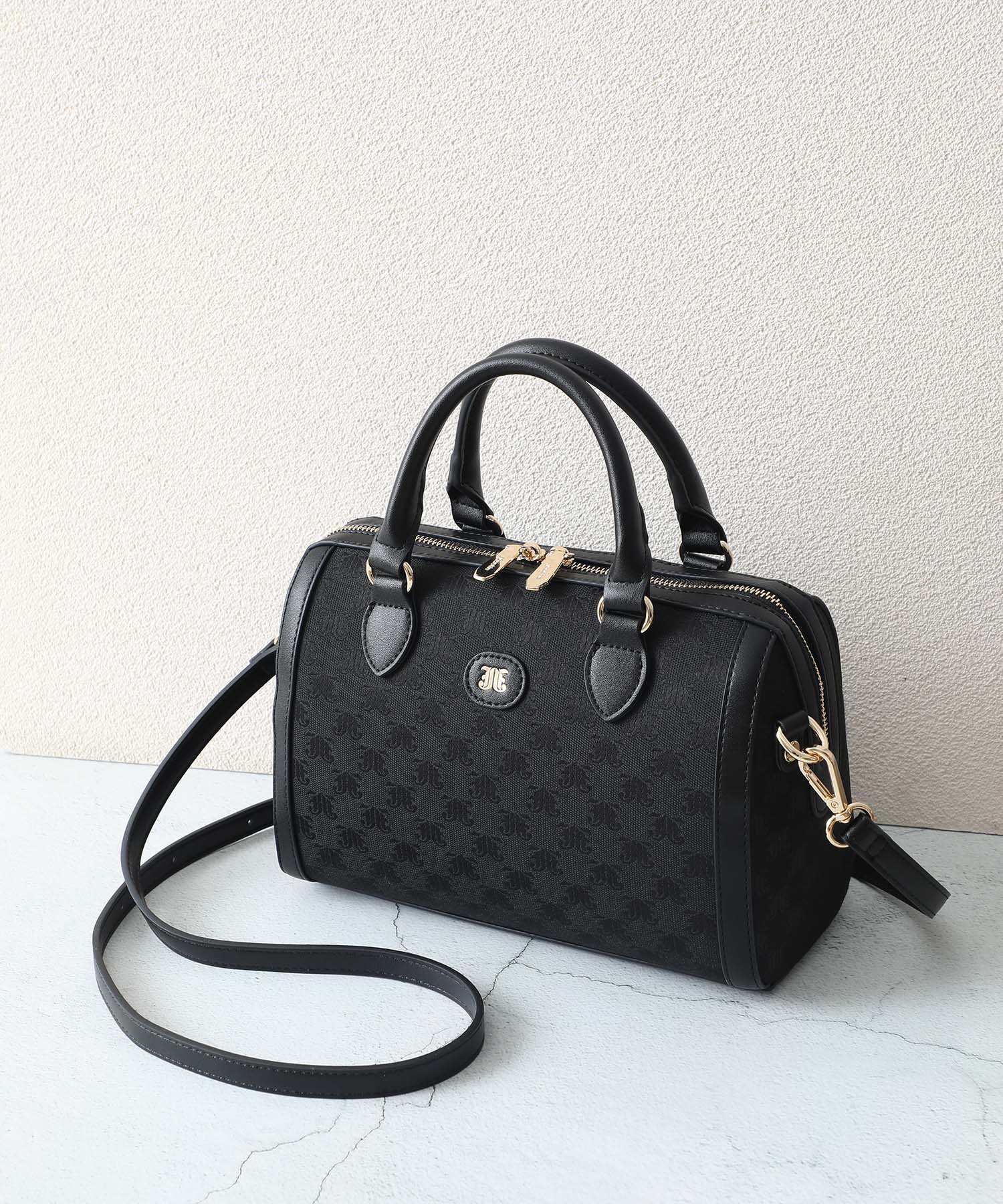 Jouetie JJ Monogram Jacquard Medium Boston Bag