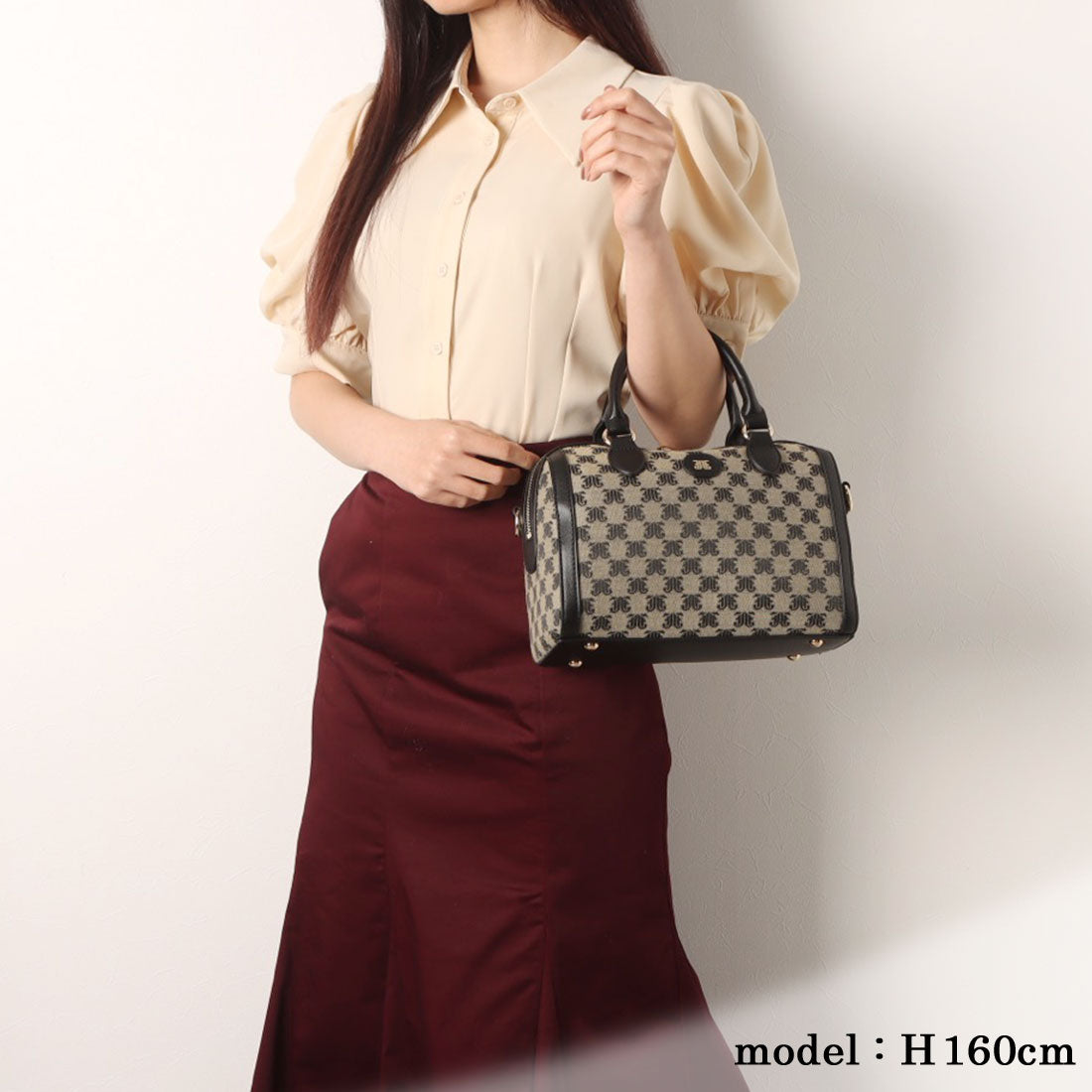 Jouetie JJ Monogram Jacquard Medium Boston Bag