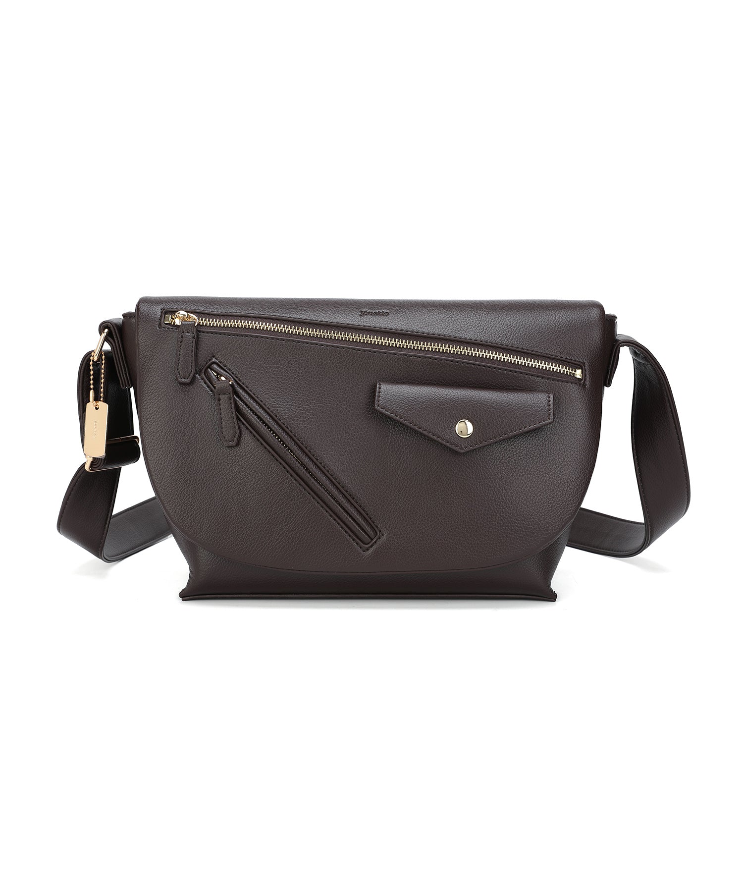 Jouetie Grain PU Riders Messenger Shoulder Bag