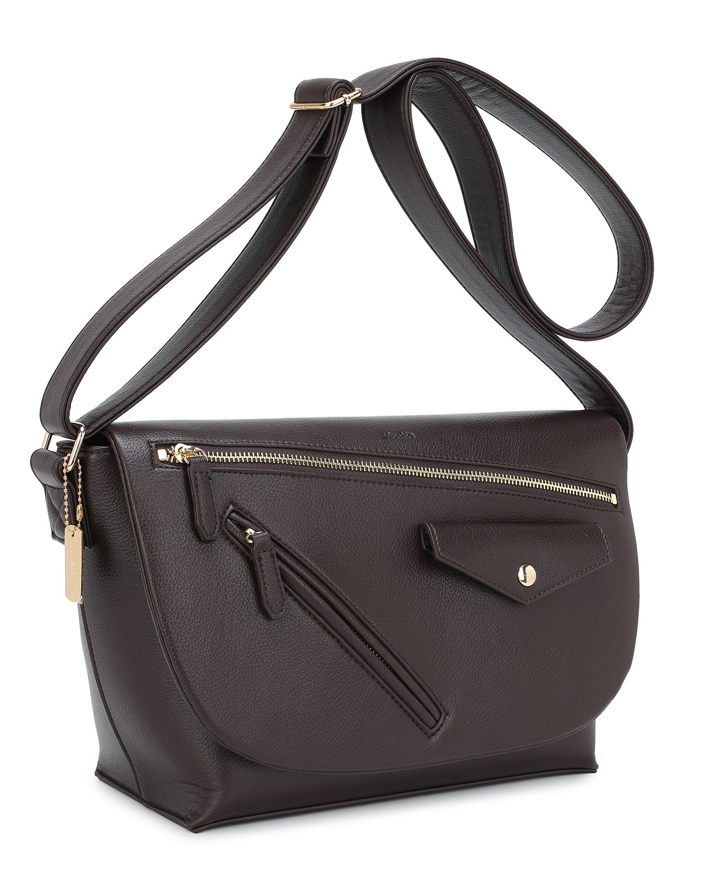 Jouetie Grain PU Riders Messenger Shoulder Bag