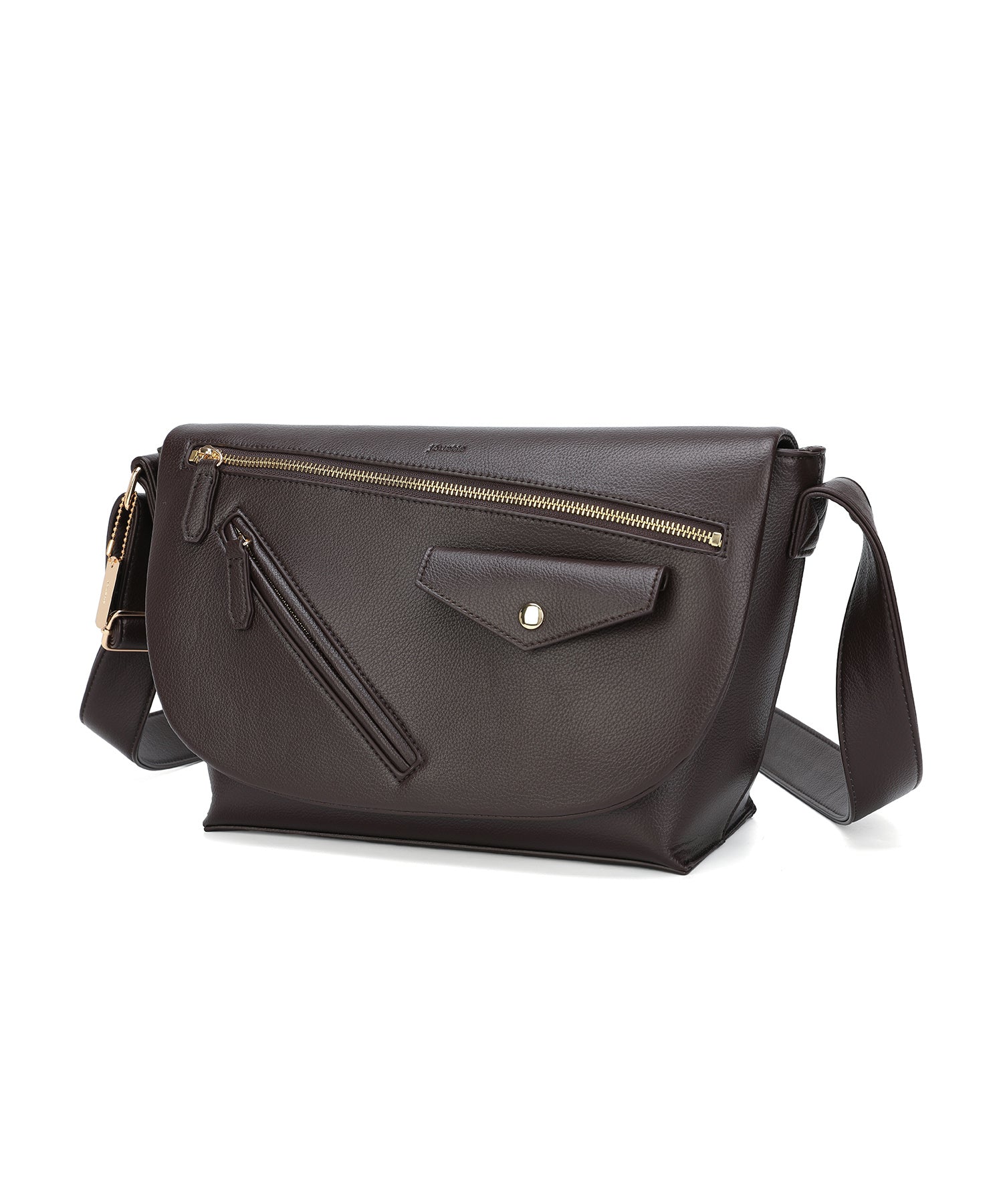 Jouetie Grain PU Riders Messenger Shoulder Bag
