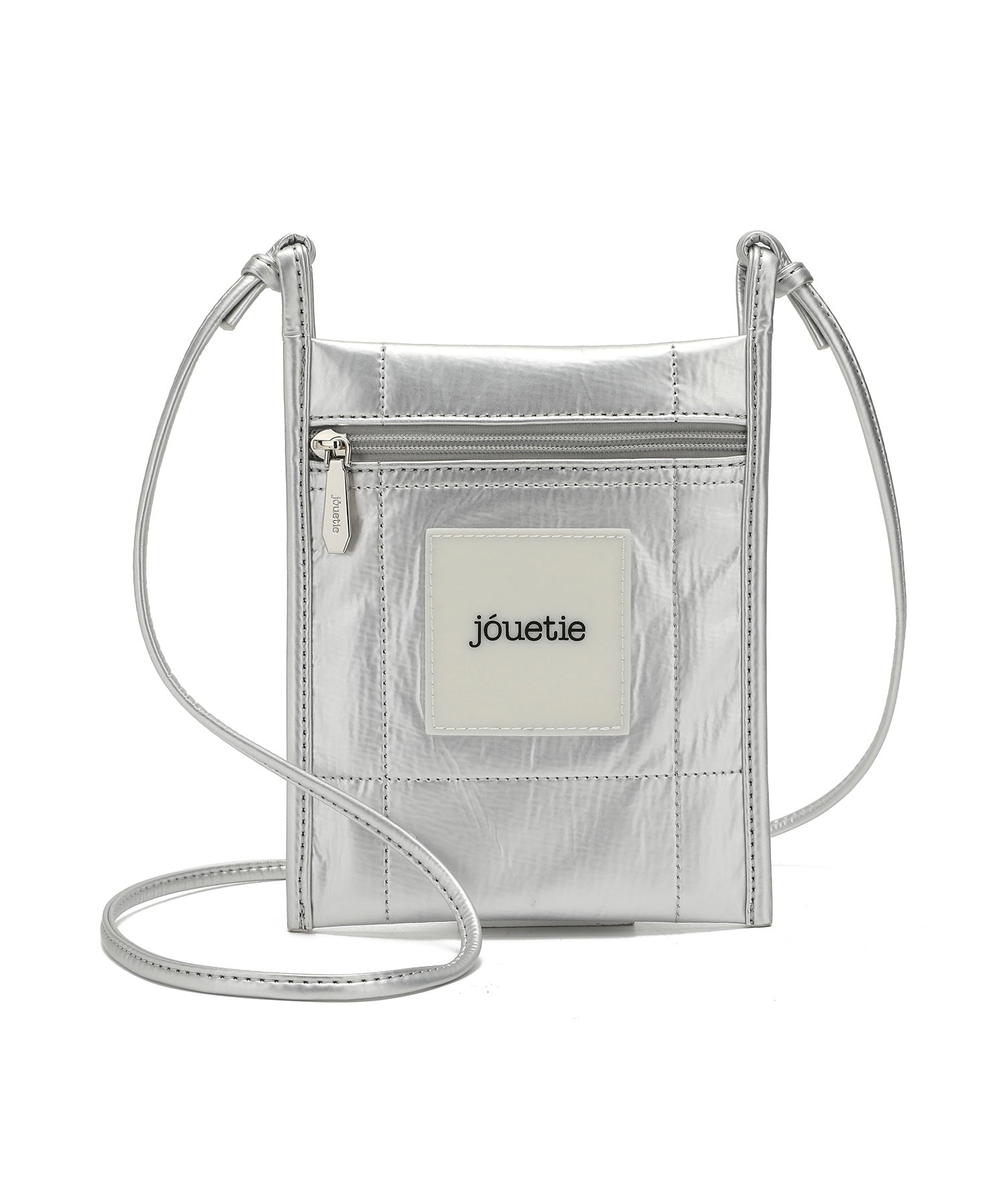Jouetie Metallic PU Quilted Slim Mini Shoulder Bag