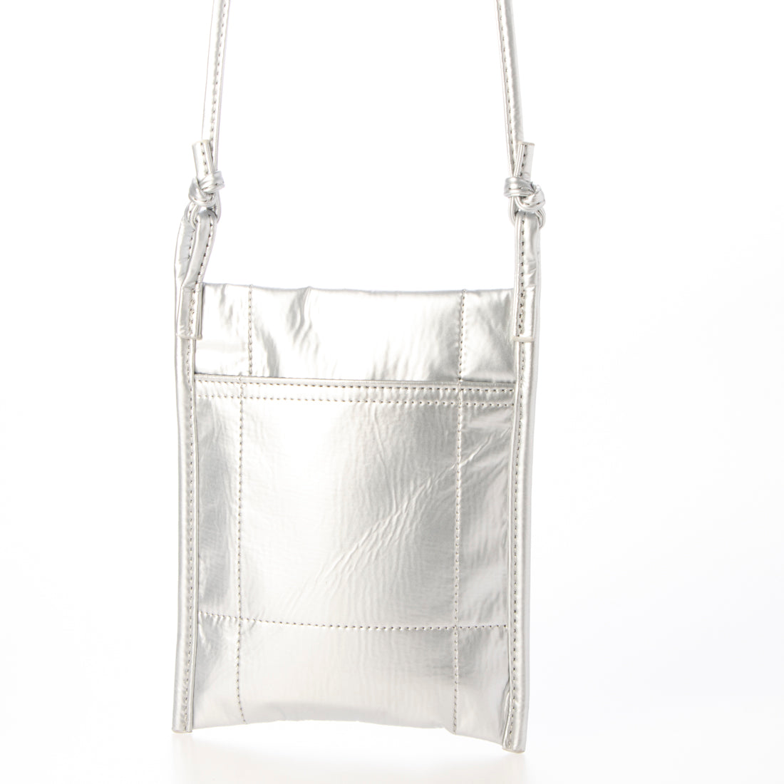 Jouetie Metallic PU Quilted Slim Mini Shoulder Bag