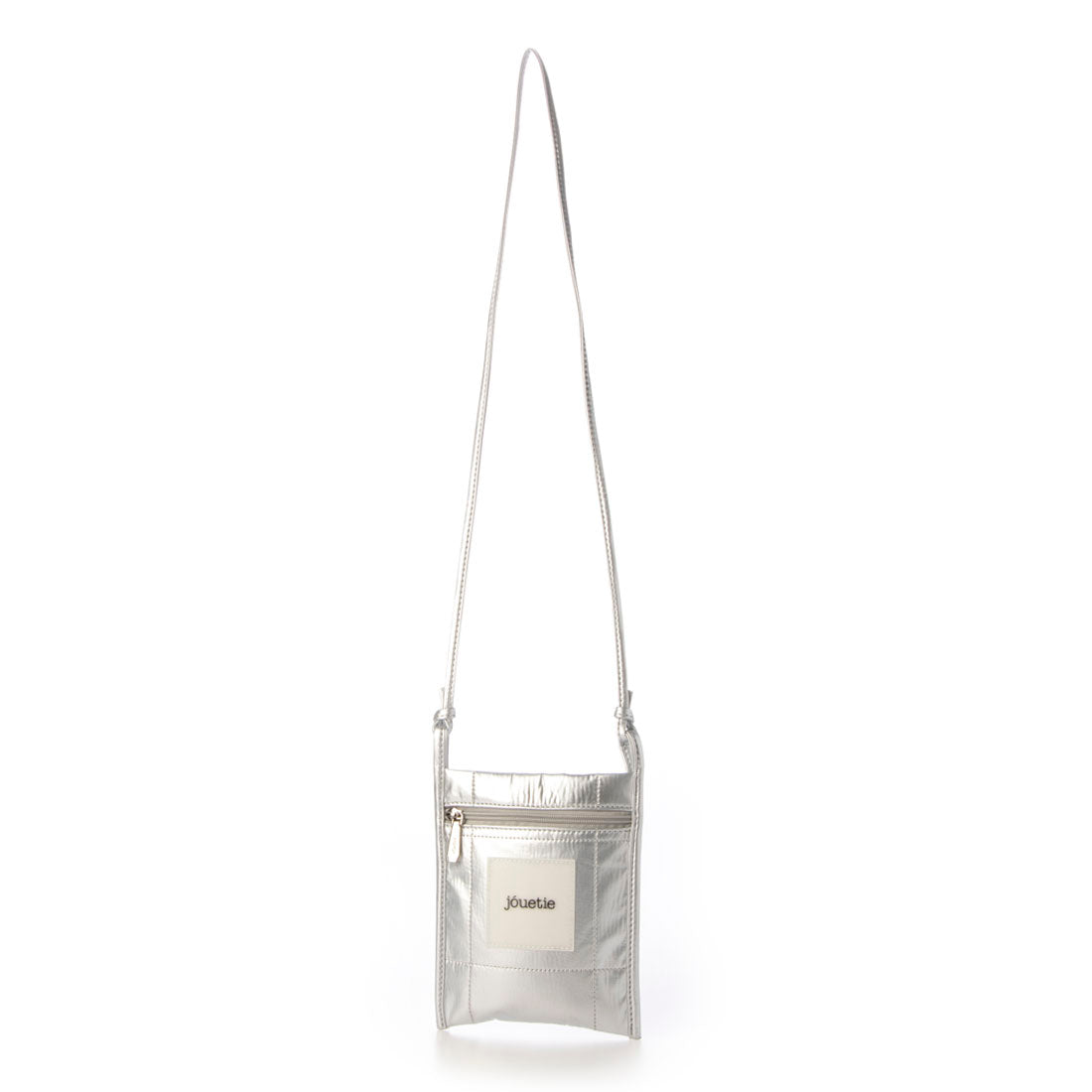 Jouetie Metallic PU Quilted Slim Mini Shoulder Bag