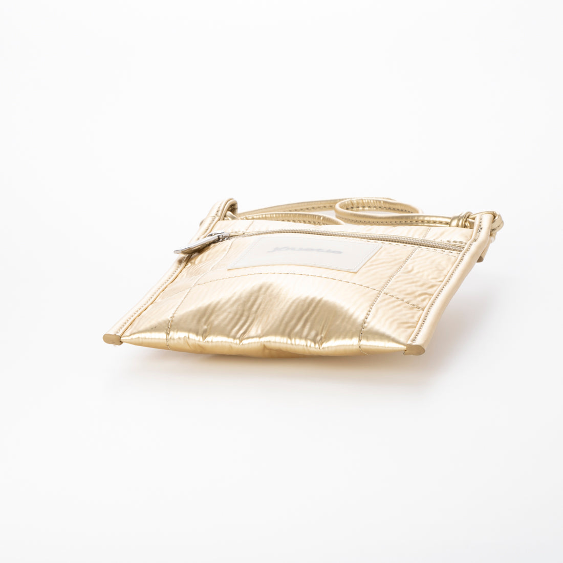 Jouetie Metallic PU Quilted Slim Mini Shoulder Bag