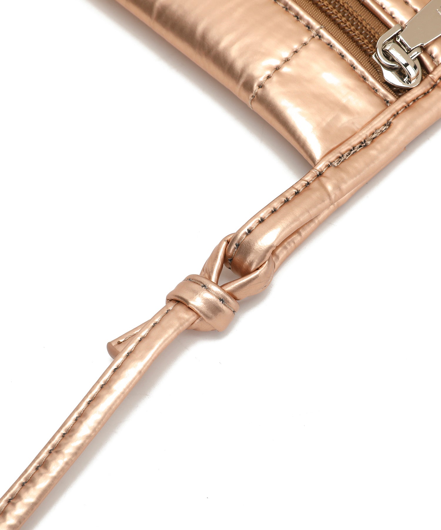 Jouetie Metallic PU Quilted Slim Mini Shoulder Bag