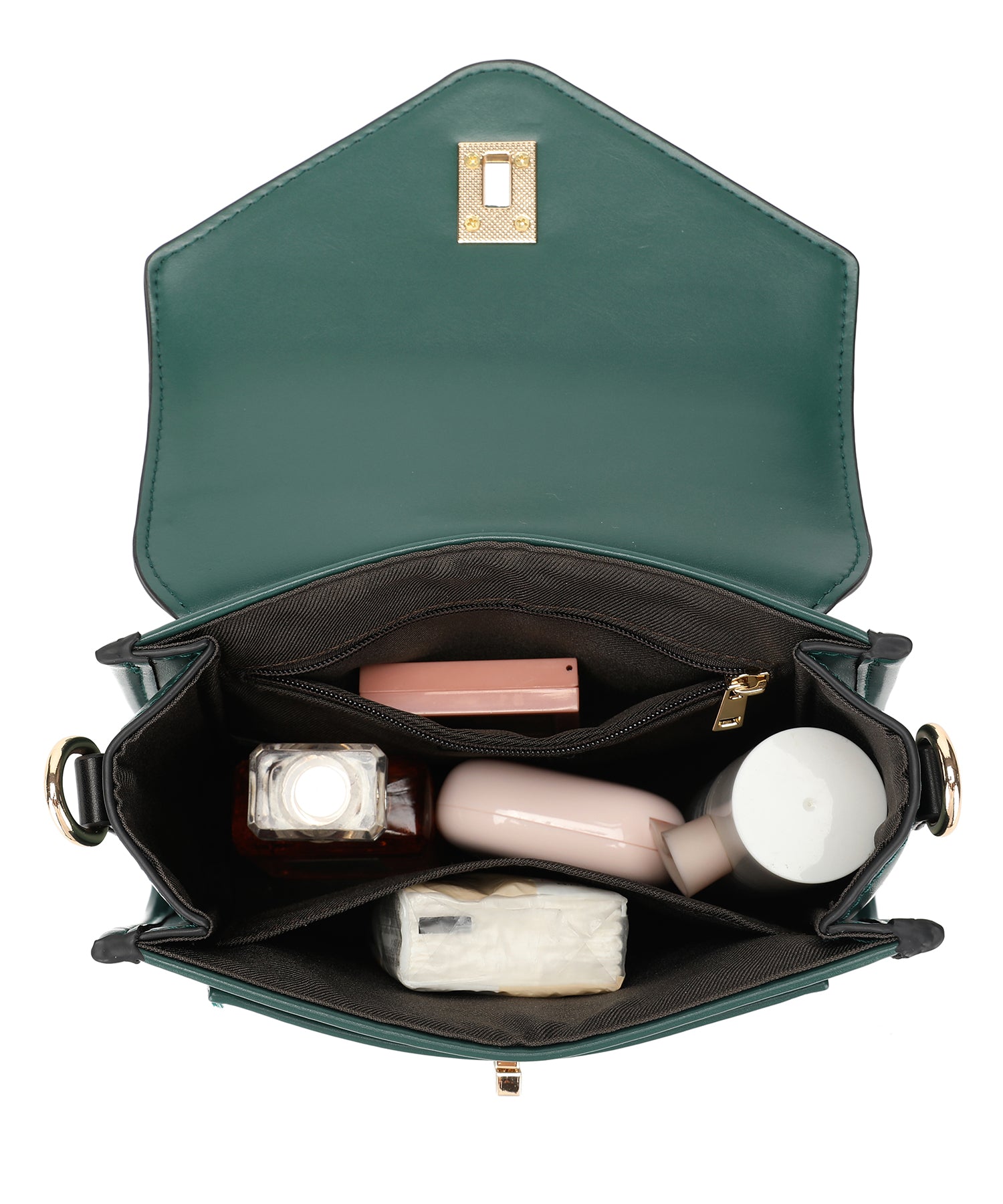 Jouetie Key House Attached Smooth Flap Shoulder Bag