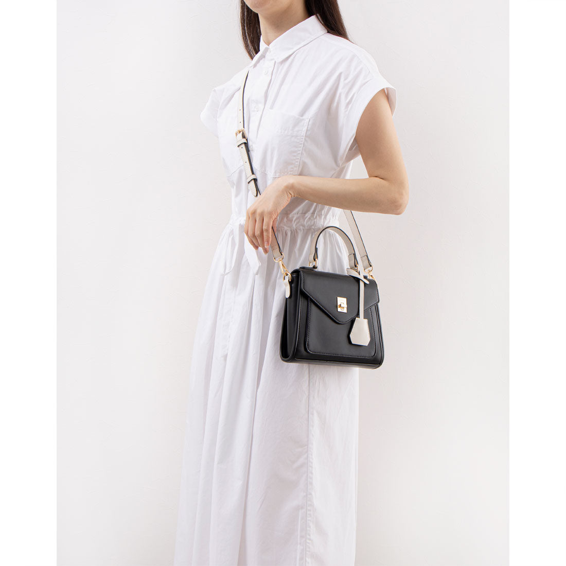 Jouetie Key House Attached Smooth Flap Shoulder Bag