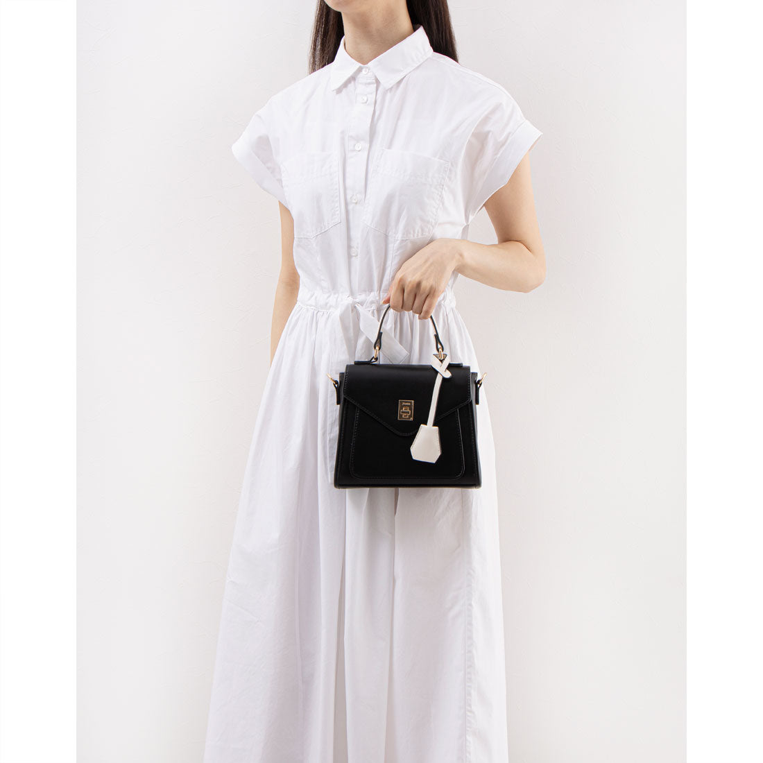 Jouetie Key House Attached Smooth Flap Shoulder Bag