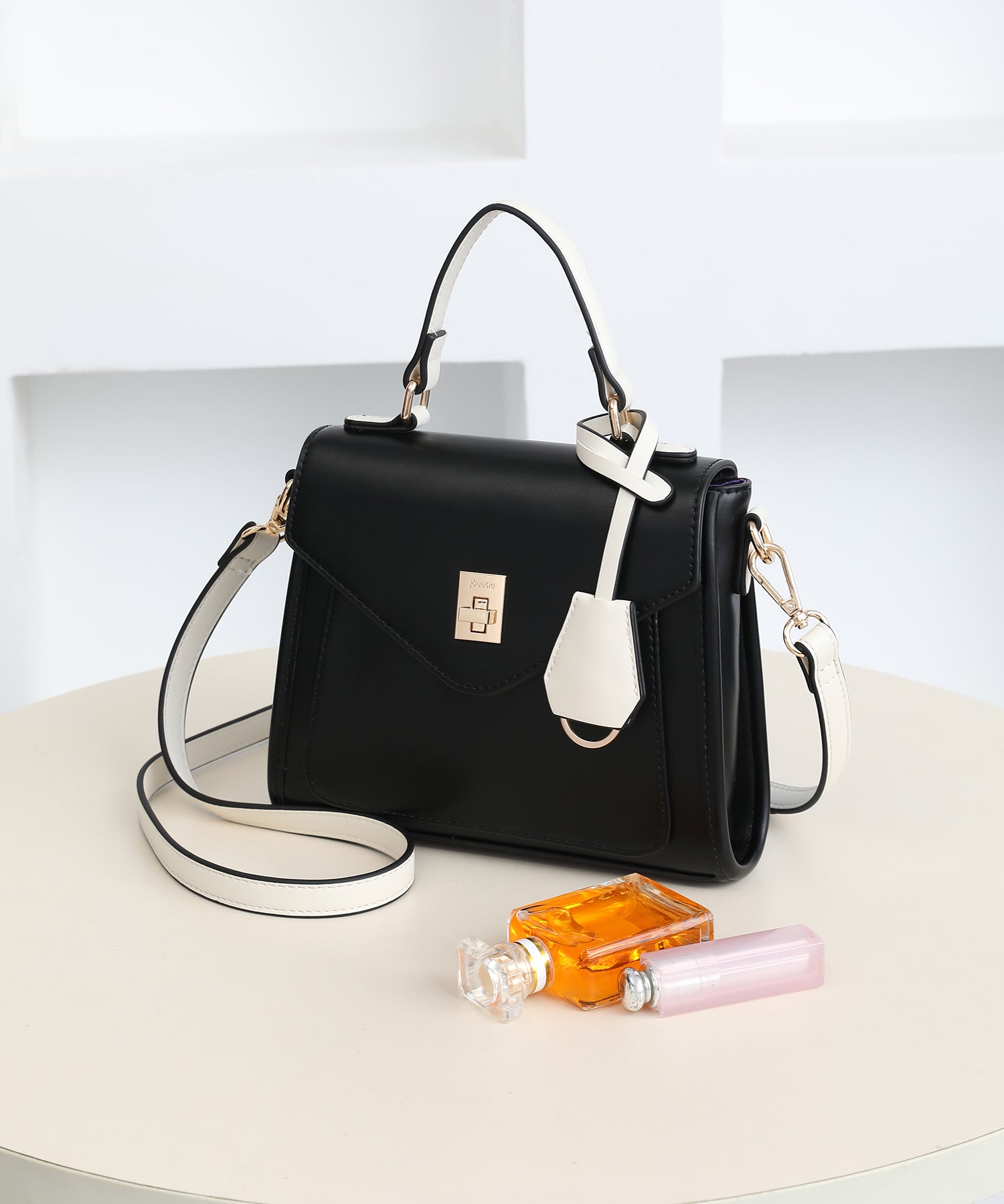 Jouetie Key House Attached Smooth Flap Shoulder Bag