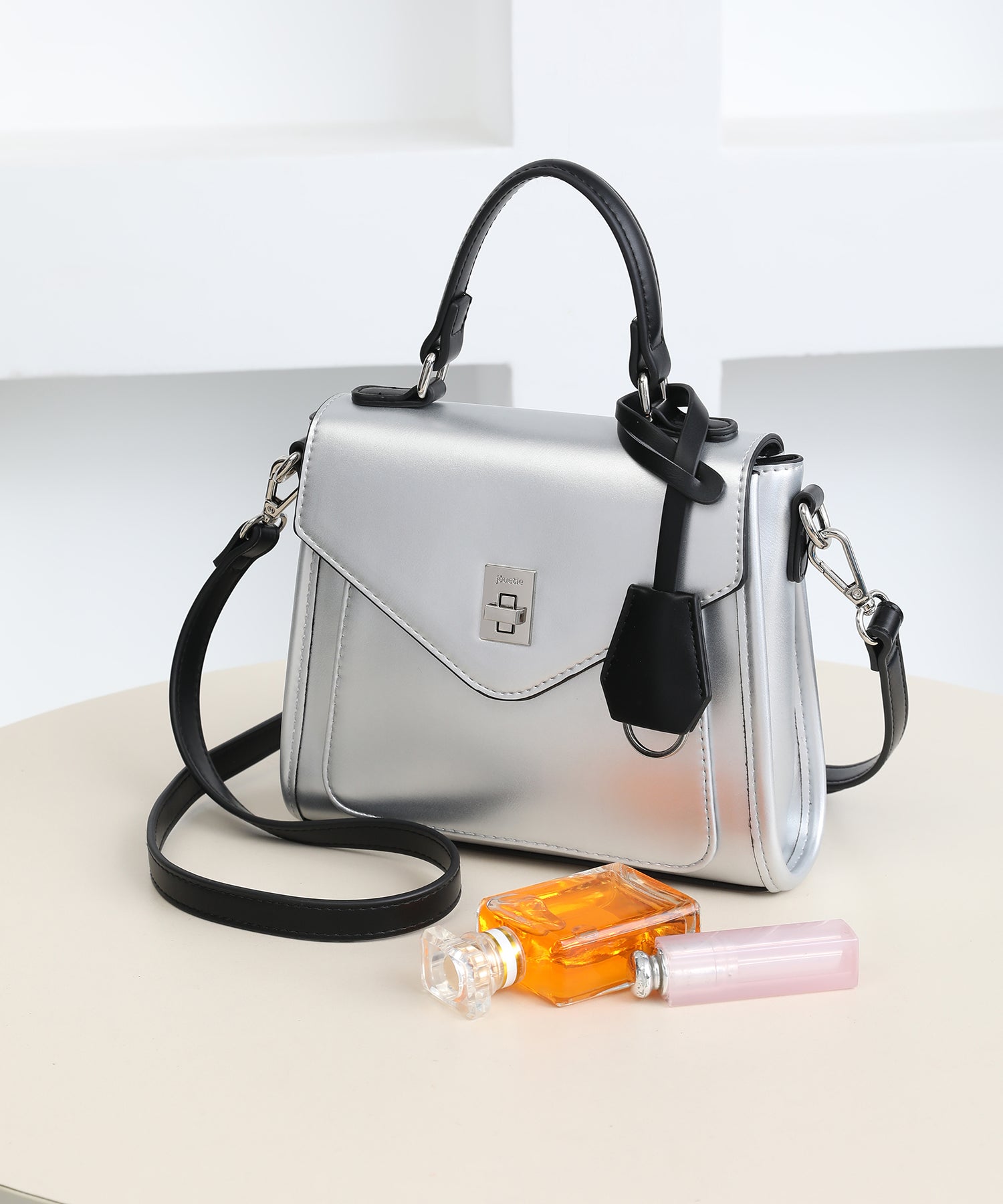 Jouetie Key House Attached Smooth Flap Shoulder Bag