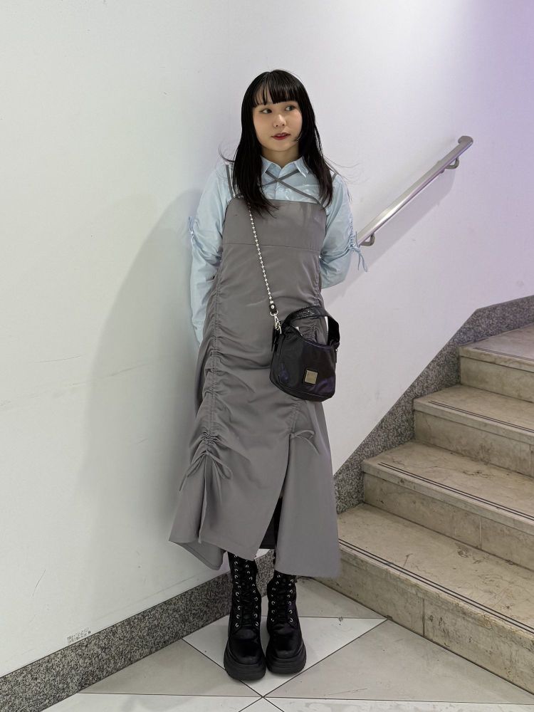 ジュエティ jouetie イレギュラーギャザーキャミワンピース