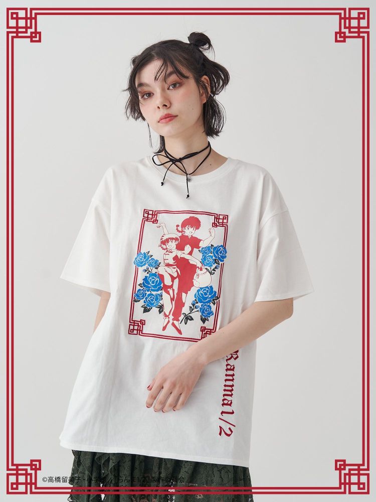 ジュエティ jouetie 【TVアニメ『らんま1/2』jouetie】チャイナグラフィックTシャツ （レッド） レッド