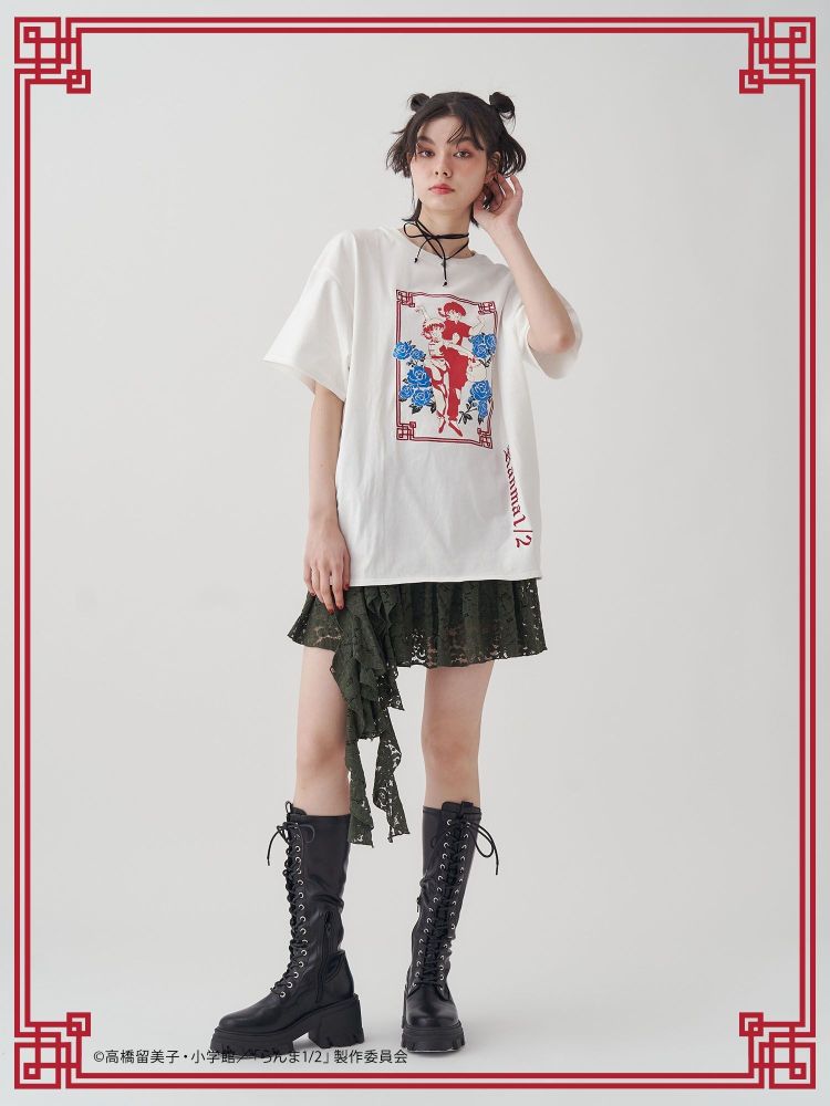ジュエティ jouetie 【TVアニメ『らんま1/2』jouetie】チャイナグラフィックTシャツ （レッド） レッド