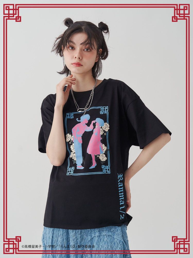 ジュエティ jouetie 【TVアニメ『らんま1/2』jouetie】チャイナグラフィックTシャツ （レッド） レッド