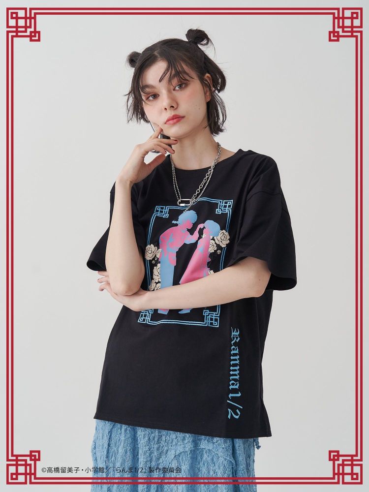 ジュエティ jouetie 【TVアニメ『らんま1/2』jouetie】チャイナグラフィックTシャツ （レッド） レッド