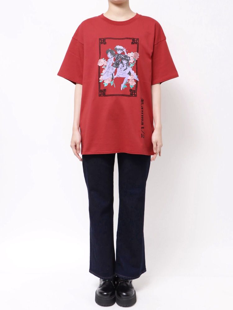 ジュエティ jouetie 【TVアニメ『らんま1/2』jouetie】チャイナグラフィックTシャツ （レッド） レッド