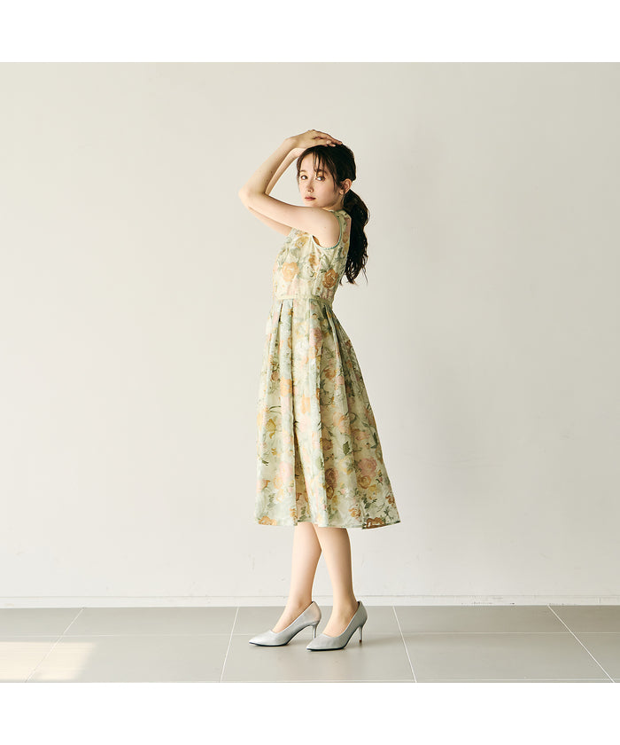 オーディア ミューズ Audie a Muses アールヌーボー調刺繍ワンピース （グリーン） グリーン