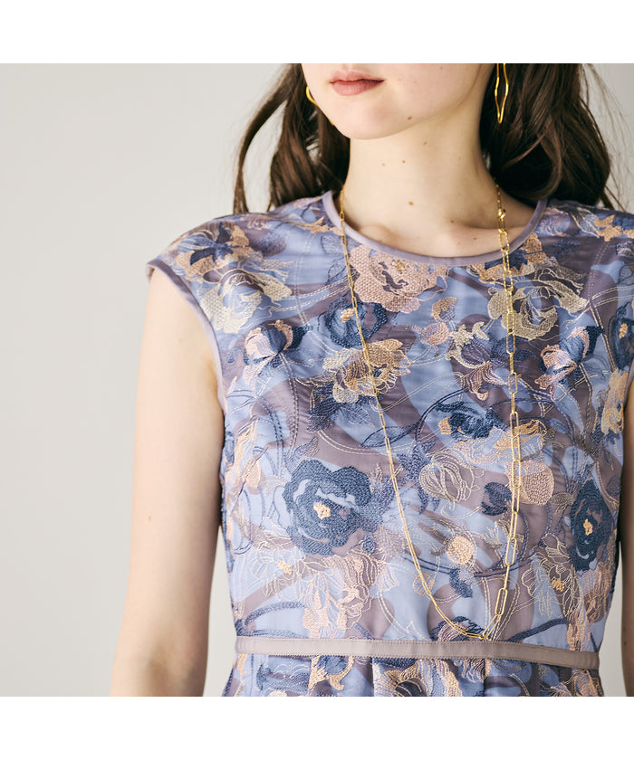 オーディア ミューズ Audie a Muses アールヌーボー調刺繍ワンピース （グリーン） グリーン